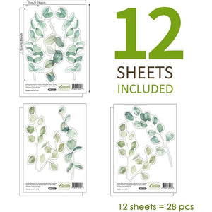 funlife 72Pcs DIY Wall Stickers, Peel and Stick Colorful Wall Decal for Window Play Room Decoration, Kids Baby Nursery Decor, Leaf Pattern2