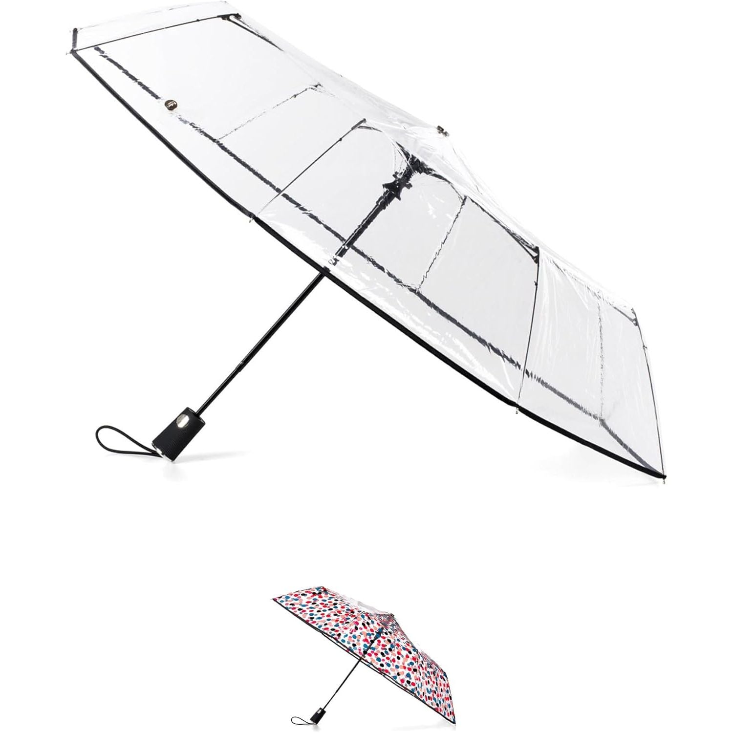 Buy now Ultra Clear Folding Umbrella with Auto Open Technology One Size Clear at indiglob india