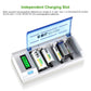 Buy now EBL 906 Smart Charger for AA AAA C D 9V Rechargeable Batteries with 4 Pieces 5000mAh C Rechargeable Batteries at indiglob india