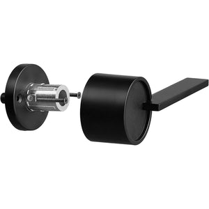 Berlin Modisch Zero Gravity Urban Series Dummy Lever Door Handle Pack of 2 Non-Turning Single Side Pull Only Lever Set [for Closet or French Doors] Heavy Duty – Iron Black Finish