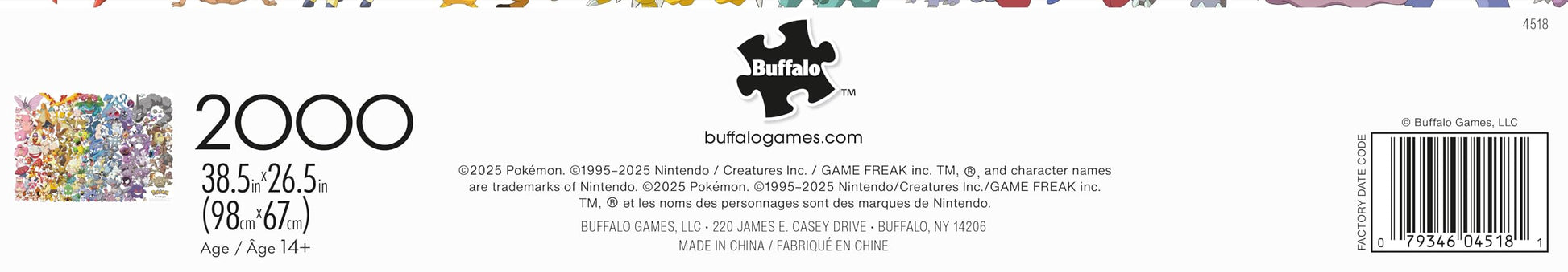 Buy now Buffalo Games ƒ?? 2000 Piece Pok??mon Silver Select Kanto 151 Jigsaw Puzzle Colorful Puzzle for Adults ƒ?? Precision-Cut Pieces, Beautiful Artwork, and Hours of Relaxing Fun at indiglob india