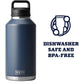 YETI Rambler 64 oz Bottle, Vacuum Insulated, Stainless Steel with Chug Cap, Navy