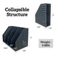 Buy now Sutekus Collapsible File Holder Desk Organizer File Folder Holder Organizer for Desk Office Home Organization, 4 Compartments (Black) at indiglob india
