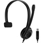 EPOS PC 7 USB Wired Headset – Lightweight Noise-Cancelling Boom Mic, Wideband Audio, Plug-and-Play USB-A, Crystal-Clear Calls for Skype, Zoom & Teams – Compatible with Windows, macOS, Chromeboo, Black