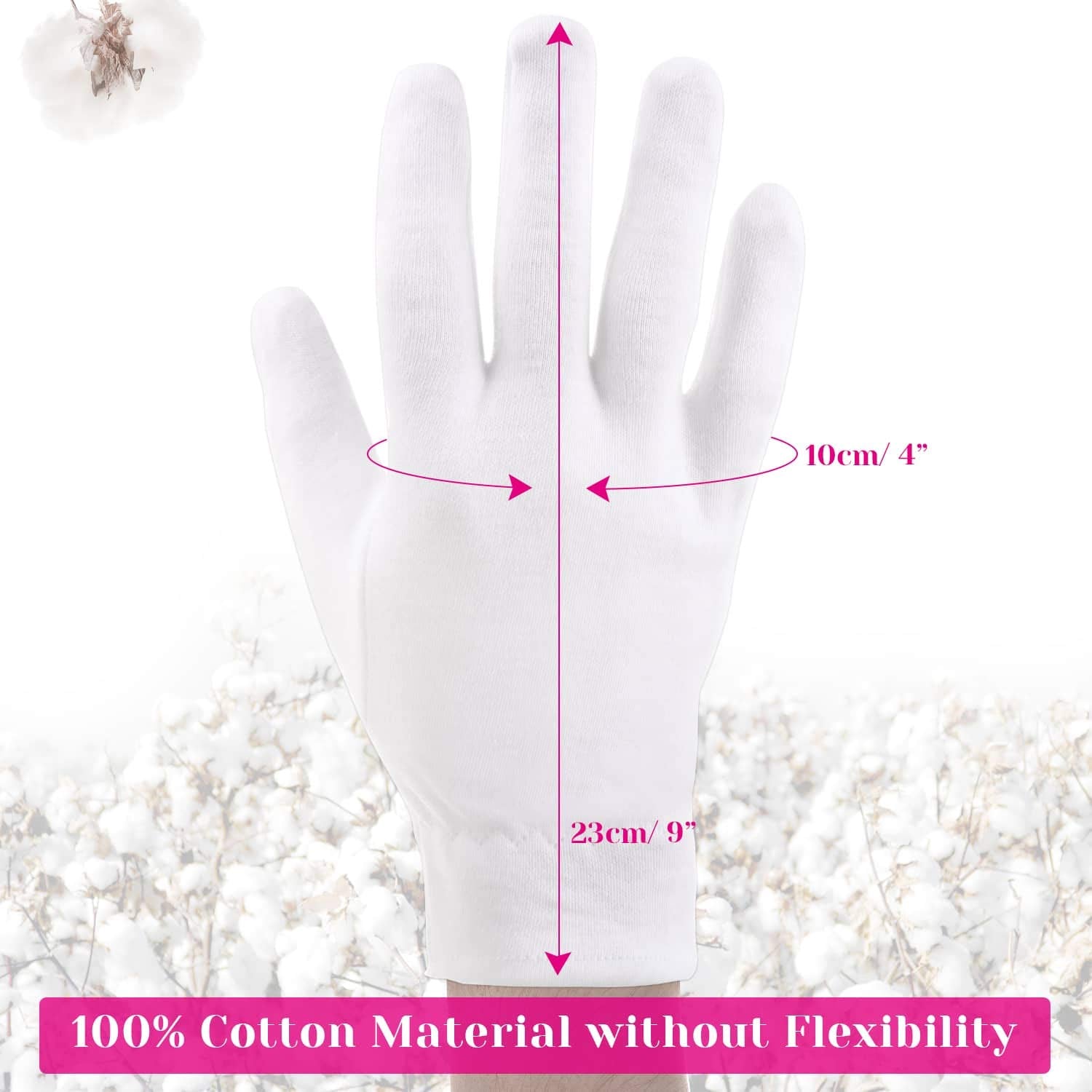 Buy now 100 Percent Cotton Gloves for Dry Hands Eczema, Selizo 10 Pairs White Cotton Gloves for Women Dry Hands Moisturizing Cosmetic Sensitive Irritated Skin Spa at indiglob india