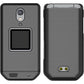Case with Clip for CAT S22 Flip Phone, Nakedcellphone [Black] Slim Hard Shell Cover and [Rotating/Ratchet] Belt Hip Holster Holder Combo