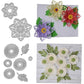 Metal 6 PCS 3D Flowers Cutting Dies,Six Flowers Leaves Die Cuts Embossing Stencils Template Mould for Card Scrapbooking and DIY Craft Album Paper Card Decor