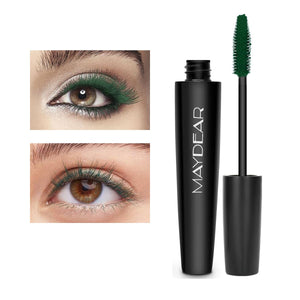 Maydear Dark Green Waterproof Long Lasting Smudgeproof Mascara for Women's Eye Makeup