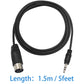 Poyiccot MIDI Cable, 1.5M/5Ft 5-Pin DIN Plugs Male to 3.5mm 1/8 inch TRS Male Jack Stereo Plug Converter Cable Audio Cable (DIN-3.5mm)