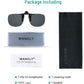 Polarized Unisex Clip on Flip up Sunglasses over Prescription and Reading Glasses Frames