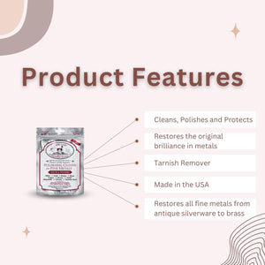 Cape Cod Polishing Cloths for Fine Metals | Jewelry Cleaner and Tarnish Remover | Silver Polishing to a Brilliant Shine | Foil Pack of (2) 4x6 Cloths