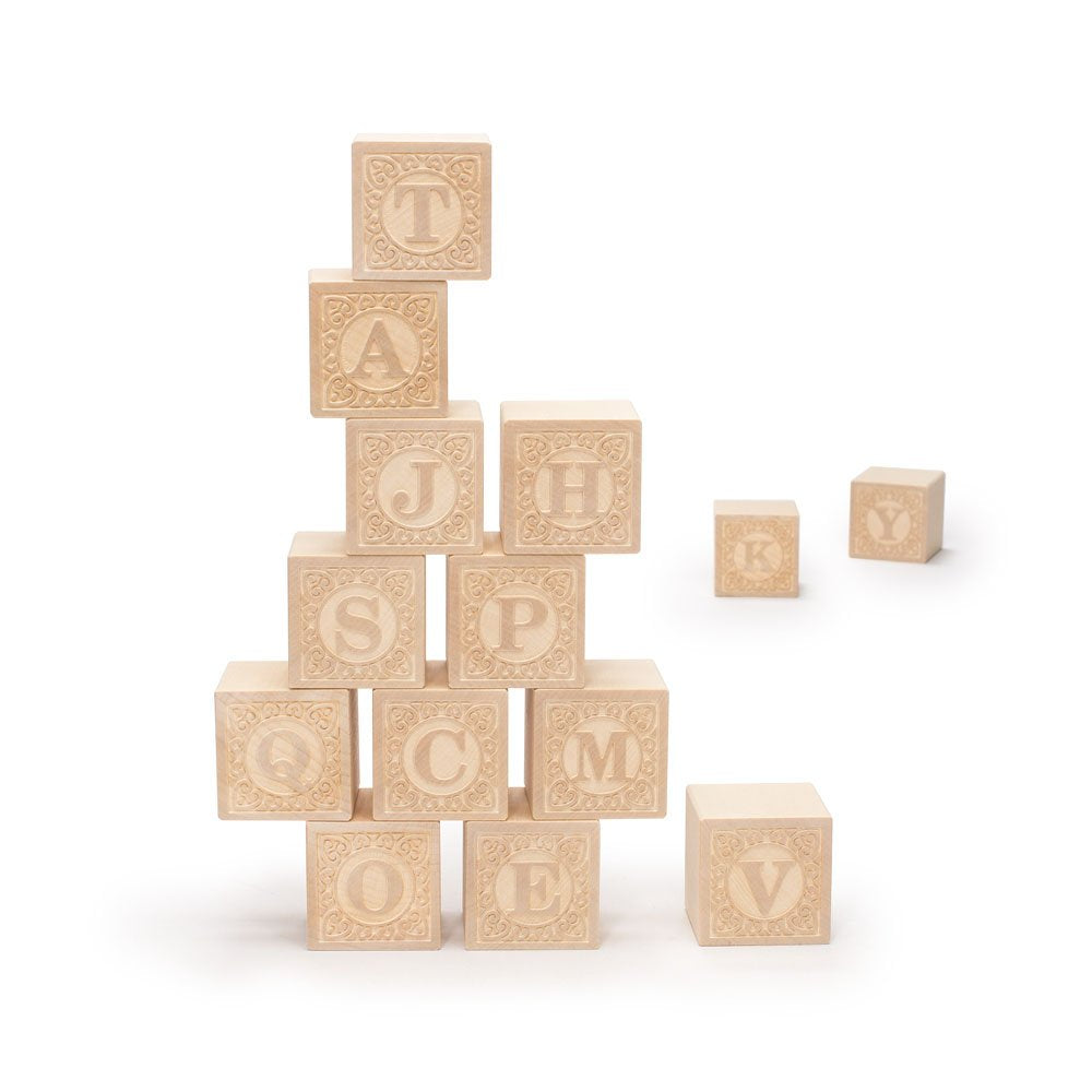 Buy now Uncle Goose Uppercase Alphablank Blocks - Made in The USA at indiglob india