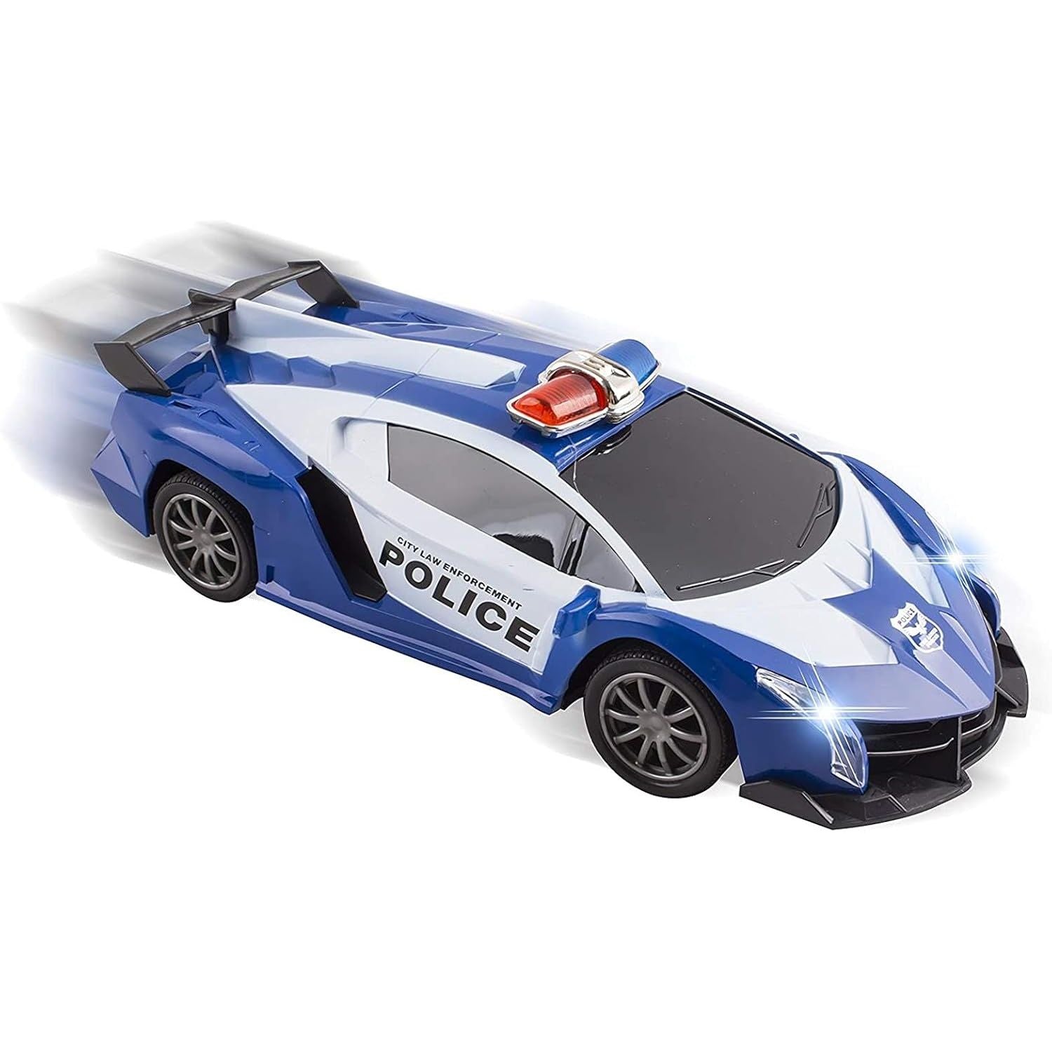 Buy now Vokodo Police RC Toy Super Exotic Large Remote Control Sports Car with Working Headlights and Police Lights (Blue) at indiglob india