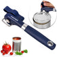 PAKITNER- Safe Cut Can Opener, Smooth Edge Can Opener - Handheld Easy Turn Knob, Manual Can Opener, Ergonomic Smooth Edge, Food Grade Stainless Steel Cutting Tool for Kitchen & Restaurant