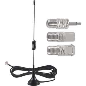 FM Stereo Antenna, Magnetic Base 75 Ohm FM Antenna Kit for Most Brands Stereo Receiver Indoor Table Top Radio Receiver Antenna
