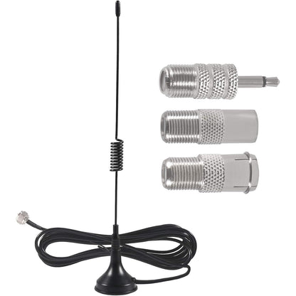 FM Stereo Antenna, Magnetic Base 75 Ohm FM Antenna Kit for Most Brands Stereo Receiver Indoor Table Top Radio Receiver Antenna