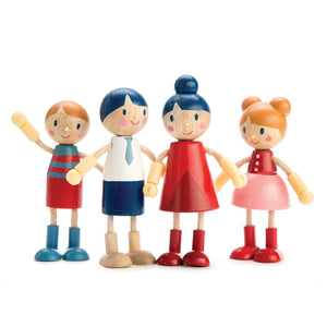 Buy now Tender Leaf Toys - Doll Family - Cute Wooden Flexible Doll Family for Kid's Dollhouse, Four Pcs of Multicultural Mom, Dad, Boy and Girl - Age 3+ at indiglob india