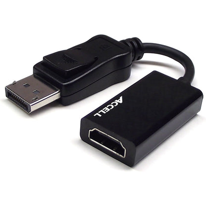Accell DP to HDMI Adapter - DisplayPort 1.2 to HDMI 2.0 Active Adapter - 4K UHD @60Hz, 3D Resolutions up to 1920x1080@120Hz, Black (B086B-011B)