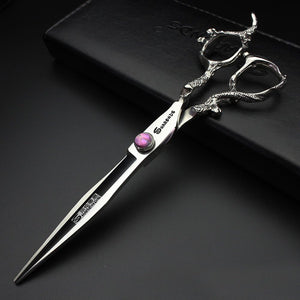 7" 7.5" 8"9" Professional Hairdressing Scissors Barber Salon Hair Cutting Dragon Shears (Large). (7 inch—A)