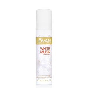 Jovan White Musk for Women Body Spray 2.5 fl oz (Pack of 1), Notes of Jasmine, Musk, and Amber, Women's Fragrance, Long Lasting, Everyday Fragrance, Travel Size