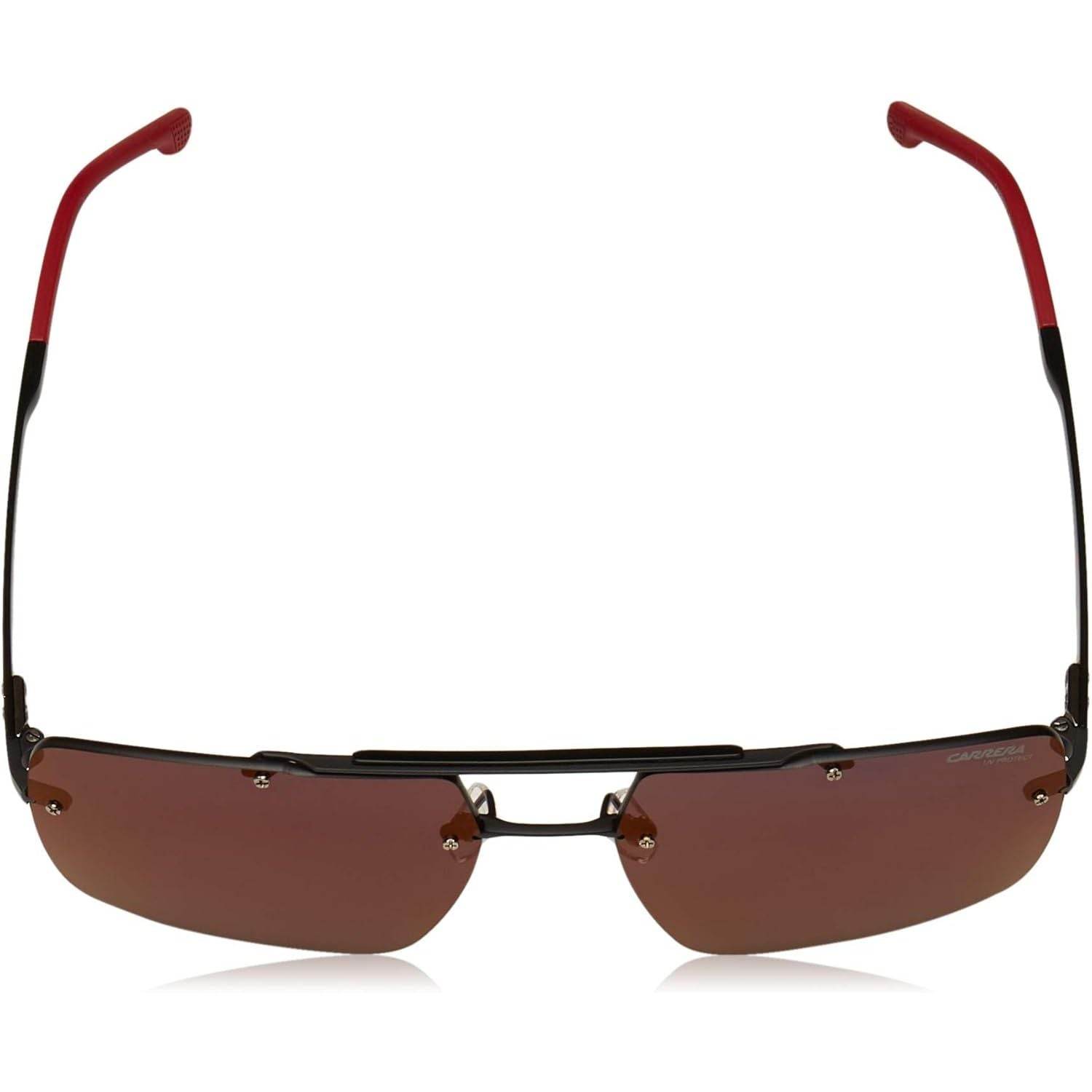 Carrera Men's 8034/Se Rectangular Sunglasses, Black/Red Mirrored, 61mm, 17mm - My Store