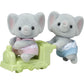 Calico Critters Persian Cat Twins - Two Collectible Figures & Pushcart Accessory Included