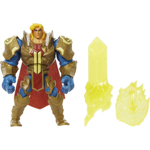 Masters of the Universe and He-Man He-Man Action Figure in Grayskull Armor with Power Attack Move & 2 Accessories Inspired by MOTU Netflix Animated Series, 5.5-in Collectible Toy for Kids Ages 4Y+