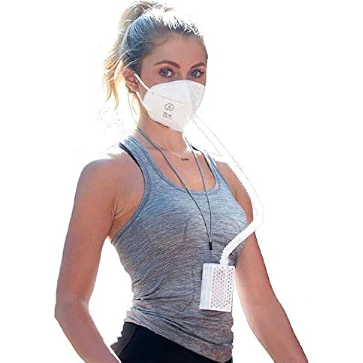 Buy now BROAD Breathe Easier AirPro Mask Rechargeable Reusable Air Purifying Respirator with a HEPA Filter at indiglob india