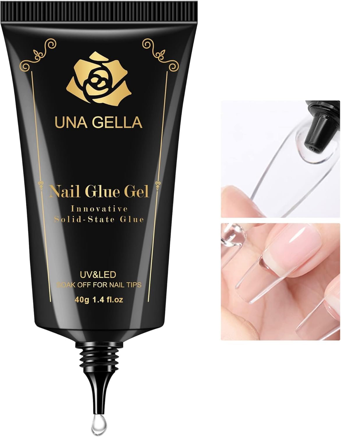 Buy now UNA GELLA Almond Gel Nail Tips, 504PCS Pre Etched Clear Fake Nails Tips Medium Almond Shape - 12 Sizes Full Cover Soft Acrylic Press On Nail Extensions No C Curve Gift for Diy at Home A0-1Pcs Glue at indiglob india