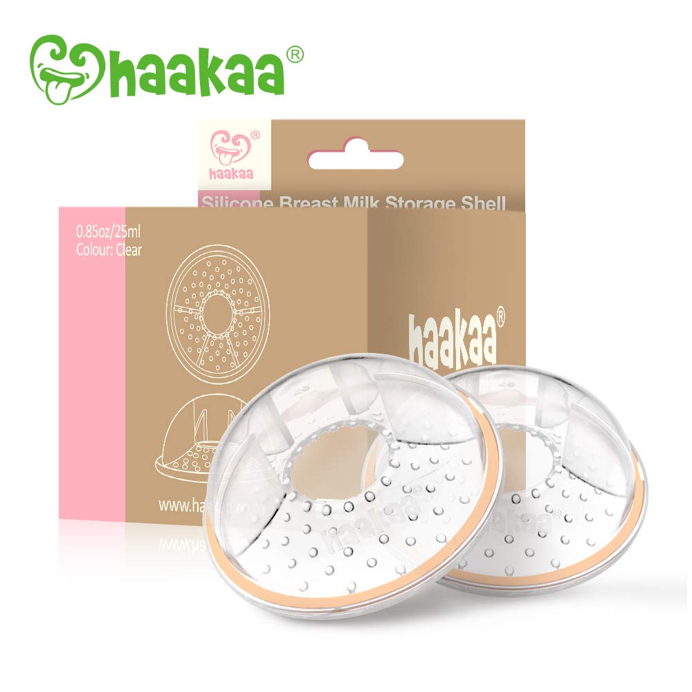 Buy now haakaa Breast Milk Collector Breast Shells Breast Milk Catcher Milk Savers Nipple Shells for Breastfeeding, Reusable & Easy to be Placed Under Bras, 2 Pack at indiglob india