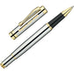 BEILUNER Ballpoint Pens, Stunning Black Chrome Metal Pen with Golden Trim, Best Ball Pen Gift Set for Men & Women, Professional, Executive, Office, Nice Pens-Gift Box with 0.5mm Black Extra Refill