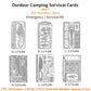 PSKOOK 12 Pcs Survival Multitool Card Emergency Camping Tool EDC Kit in Your Wallet Outdoor Hunting Fishing Hiking Gear