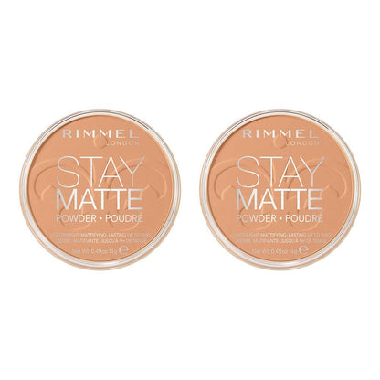 Rimmel London Stay Matte - 003 Natural - Pressed Powder, Lightweight, High Coverage, Shine Control, 0.49oz