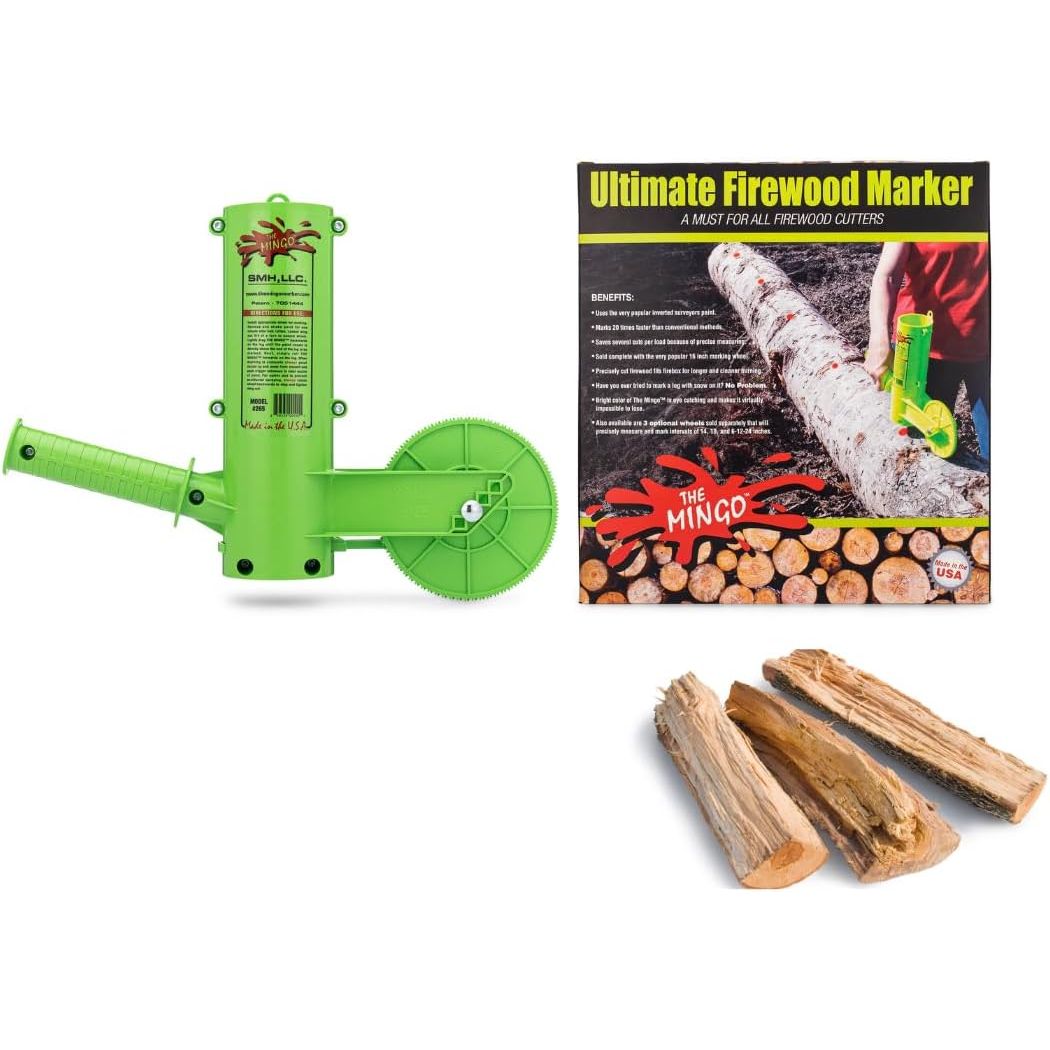 Buy now THE MINGO Ultimate Firewood Measuring Tool - Chainsaw Fire wood Marking Tool With Marking Wheels - Log Paint Marker -Measuring Accessory For Chainsaw - Logging Accessory (Mingo Marker With 16" Wheel) Mingo Marker With 6"-12"-24" Wheel at indiglob india