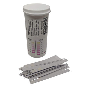 Nitrite 0-25 ppm, Nitrate 0-500 ppm Two Pad Test Strip [Vial of 50 Strips]