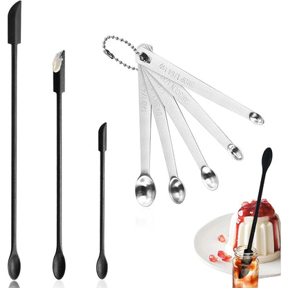 5 Pcs Mini Measuring Spoons Set, Stainless Steel Small Measuring Spoons Tad 1/4 tsp, Dash 1/8 tsp, Pinch 1/16 tsp, Smidgen 1/32 tsp, Drop 1/64 tsp for Home Kitchen Baking Cooking Gifts