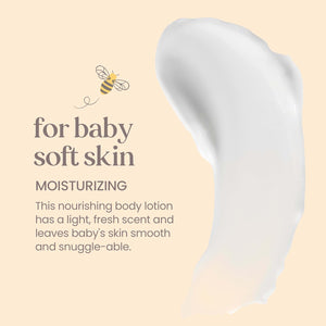 Burt's Bees Baby Lotion for Sensitive Skin, Nourishing and Hypoallergenic Lotion with Shea Butter, Original Scent, 99% Natural Origin, 12 Oz