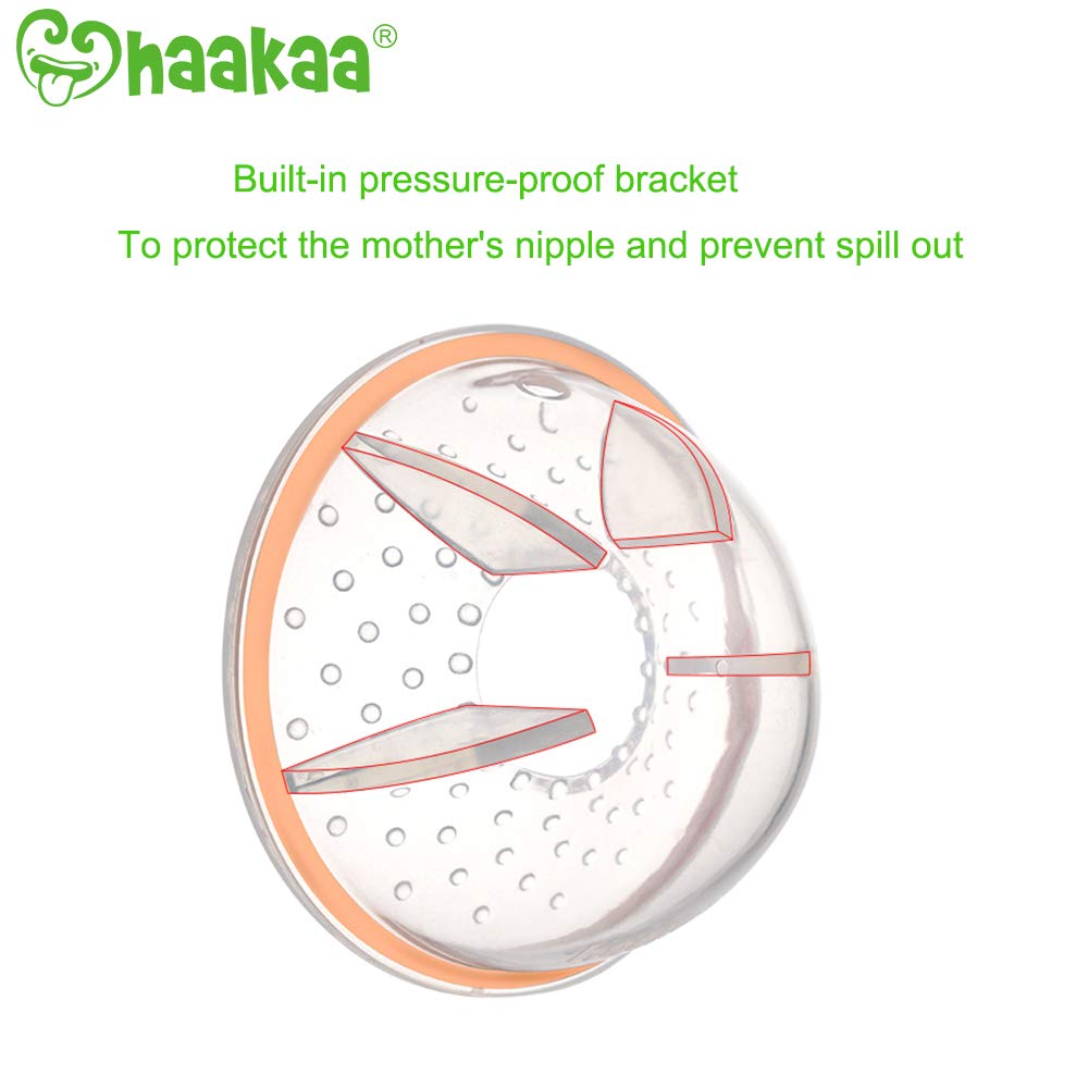 Buy now haakaa Breast Milk Collector Breast Shells Breast Milk Catcher Milk Savers Nipple Shells for Breastfeeding, Reusable & Easy to be Placed Under Bras, 2 Pack at indiglob india
