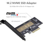 M.2 NVME to PCIe 3.0 x4 Adapter with Aluminum Heatsink Solution