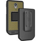 Case with Clip for CAT S22 Flip Phone, Nakedcellphone [Black] Slim Hard Shell Cover and [Rotating/Ratchet] Belt Hip Holster Holder Combo