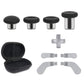 Buy now Metal Replacement Thumbsticks for Xbox Elite Controller Series 2 Core, Component Pack Includes 4 Swap Magnetic Joysticks, 4 Paddles, 1 Standard D-Pads, Accessories Parts for Xbox One Elite 2(Black) silver at indiglob india