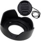 Fotodiox Reversible Lens Hood Kit for E-Mount PZ 16-50mm F3.5-5.6 OSS E-Mount Power Zoom Lens, Reversible Tulip Flower Hood w/Cap