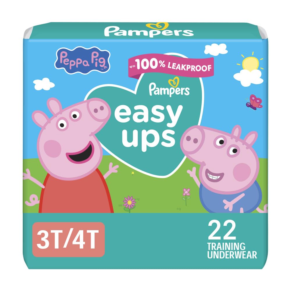 Buy now Pampers Training Pants - Easy Ups Girls & Boys - Size 3T-4T, 22 Count, Peppa Pig Underwear (Packaging May Vary) 3T-4T at indiglob india