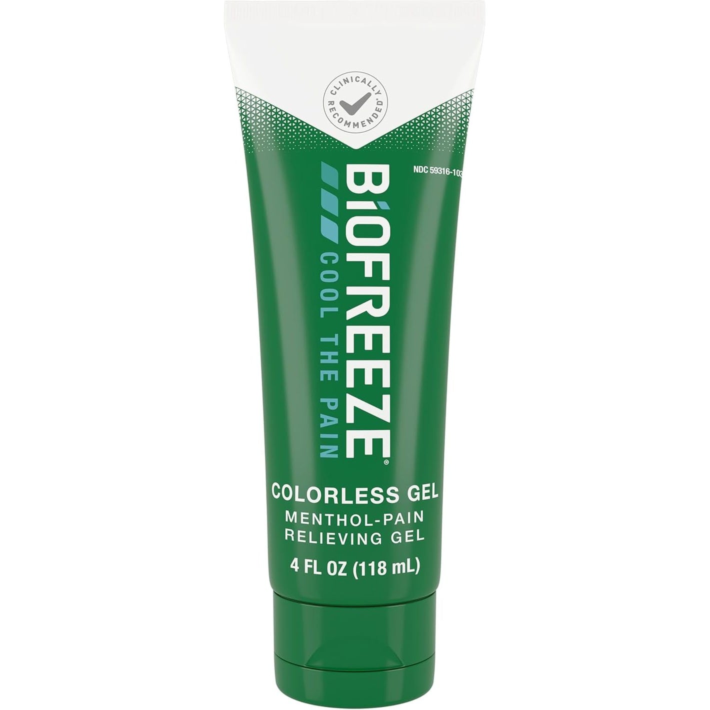 Biofreeze Menthol Pain Relieving Gel Colorless Gel 4 FL OZ Tube for Pain Relief Associated with Sore Muscles, Arthritis