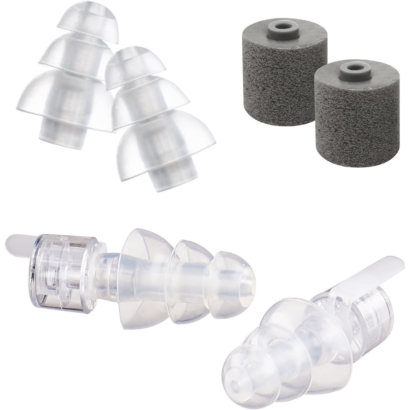 Etymotic ER20XS ETY Earplugs Set - High-Fidelity Hearing Protection - Up to 20 dB Sound Reduction - Reusable - Includes Large Clear Eartips, Foam Eartips, Neck Cord & Case