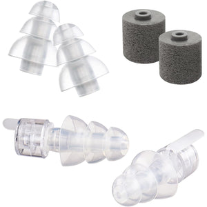 Etymotic ER20XS ETY Earplugs Set - High-Fidelity Hearing Protection - Up to 20 dB Sound Reduction - Reusable - Includes Large Clear Eartips, Foam Eartips, Neck Cord & Case