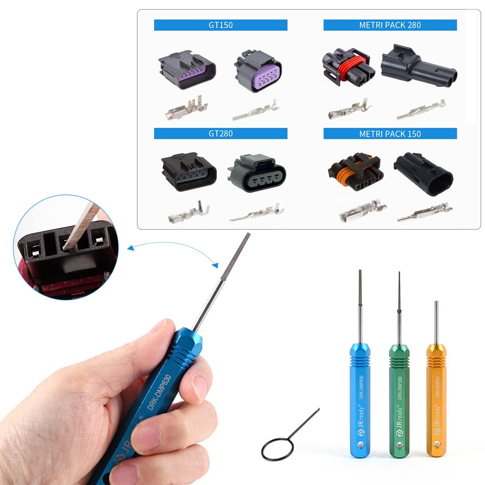 Buy now JRready ST5211 Pin Removal Tool KIT for Weather Pack Metri Pack Series Connector Harness terminals and Connector Crimp pin etc Electrical Connector, Tool KIT Include DRK 785084 Amp 1.5mm Removal Tool at indiglob india