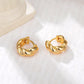 Small Huggie Hoop Earrings For Women, Real Gold Plated Croissant Square Round Earrings Lightweight Everyday Jewelry Hypoallergenic for Sensitive Ears