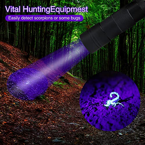 Buy now SEVENKA Black Light Flashlight, 2 Pack 12 LED UV Blacklight Flashlight, 395nm Handheld Mini Torch Light, Professional Urine Detector for Dog Pet Urine Stains, Bed Bugs and Scorpions. at indiglob india