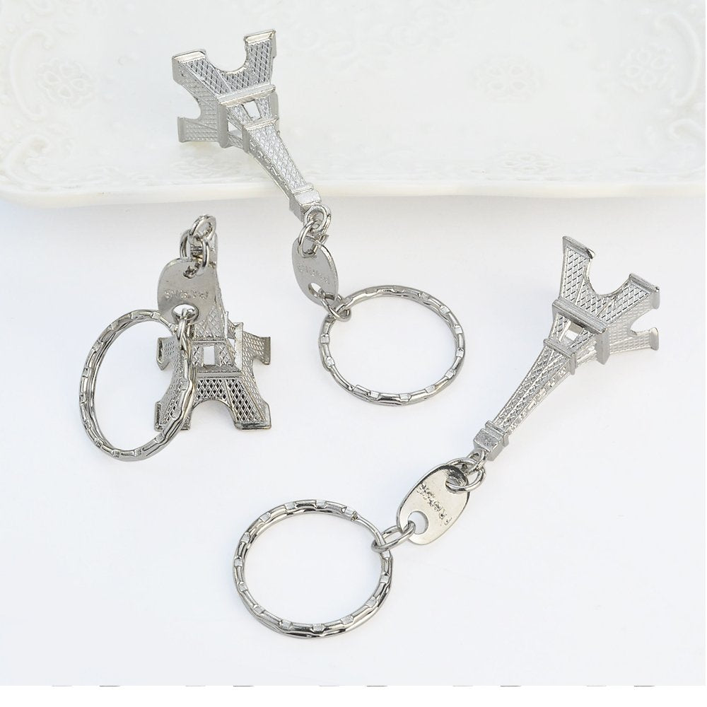 Buy now baotongle 15pcs Eiffel Tower Keyring, Paris Eiffel Tower Keychains 3-D Key Ring French Souvenirs Retro Adornment Cute Lovely Decorative Metal Craft Art Statue Model for Table Decor Gifts Silver at indiglob india